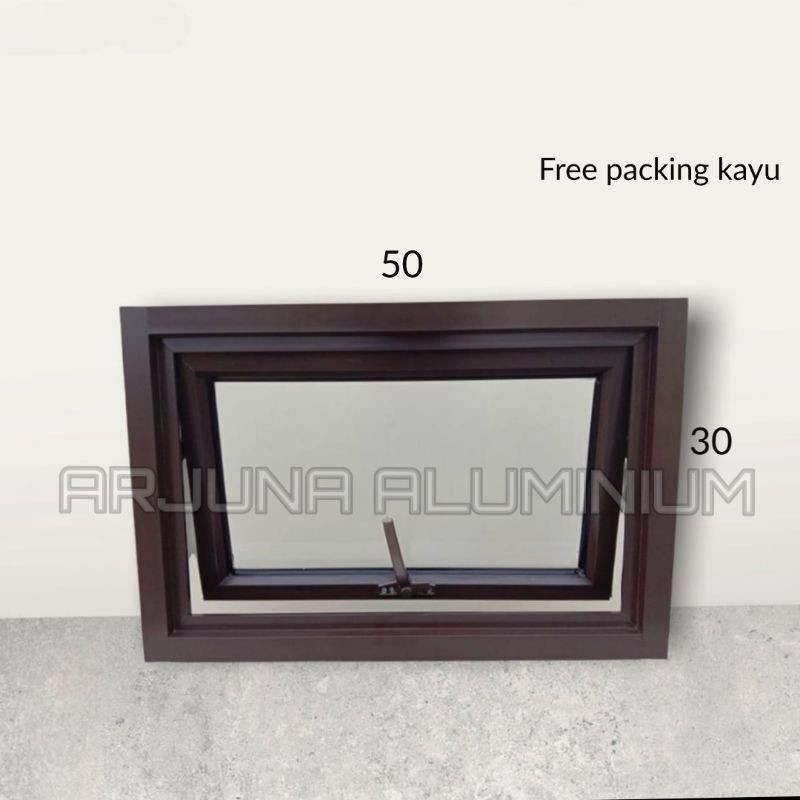 Jendela Aluminium Boven 1set 50x30 Kusen 3"
