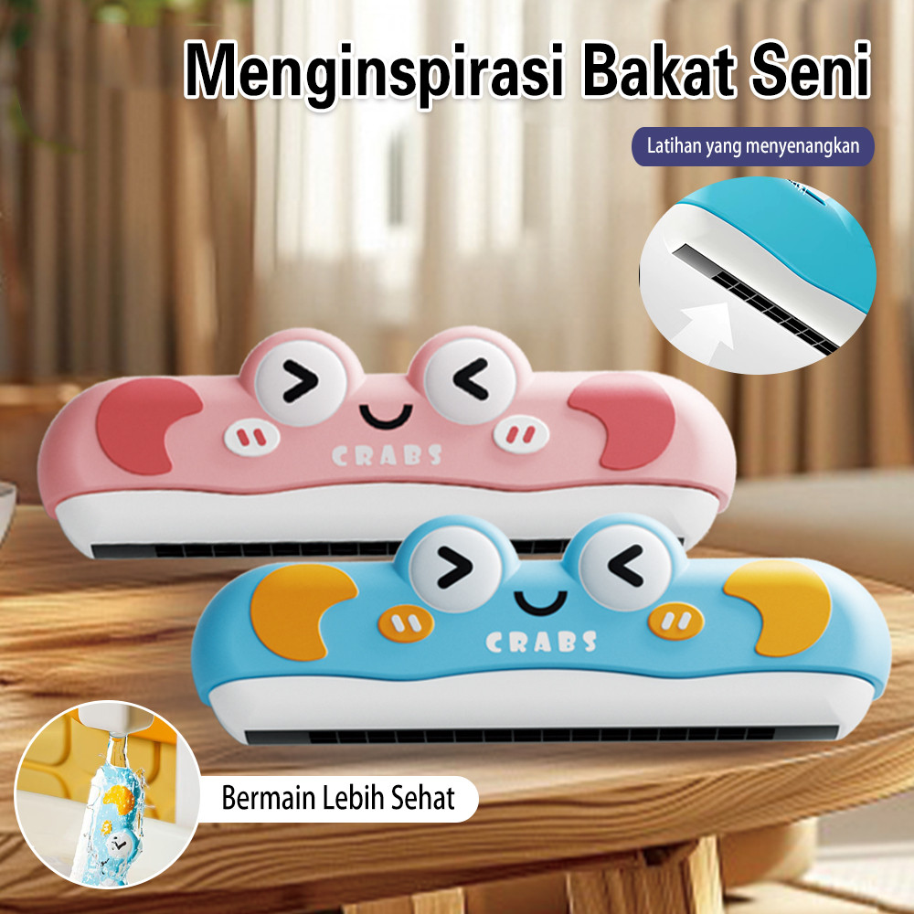 Katak Harmonika Anak Musik Alat Kartun Mainan Harmonika Anak Silikon