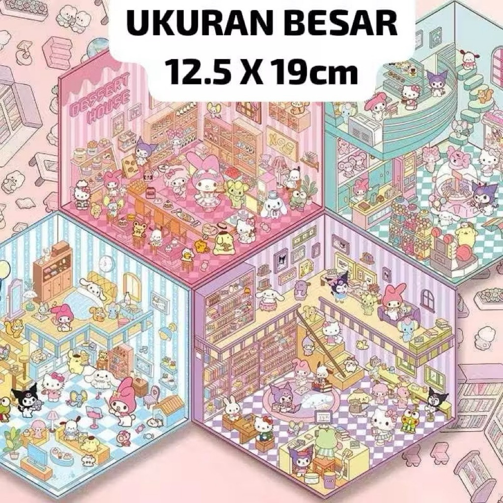 [7S] Stiker Set 3D Stiker Decorative 3D Korea MOtif Lucu Stiker Decoration Mainan Anak Korea Stiker 