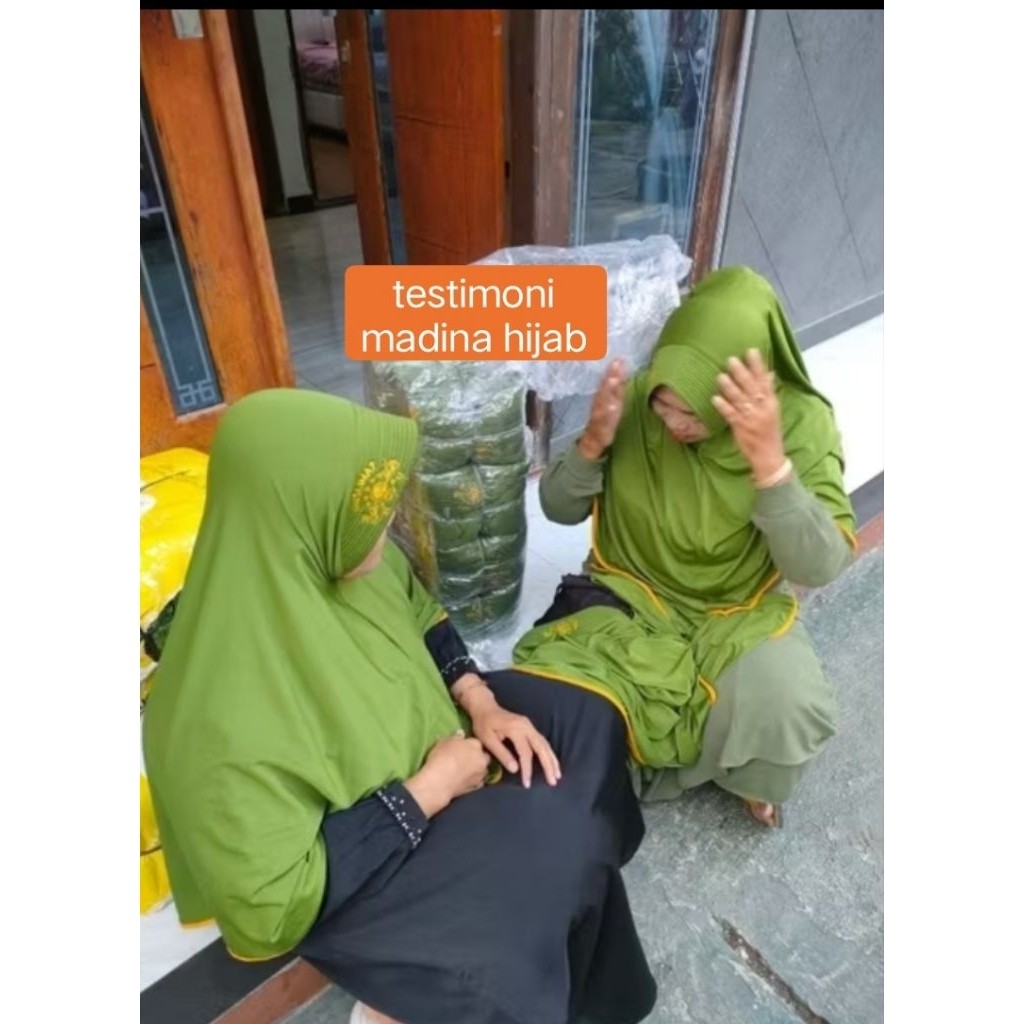 bergo Muslimat jumbo/Hijab/Kerudung/jolbab Hijau muslimat LOGO NU