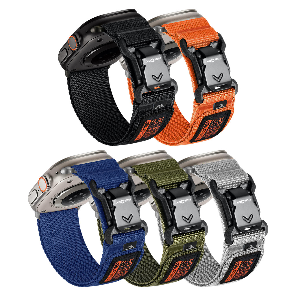 Magnetic Fidlock V-shaped Buckle Sports Strap, Compatible With All Apple Watch Series, Soft Wide Nyl