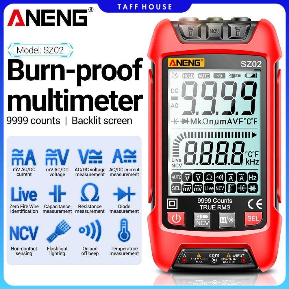ANENG Digital Multimeter Multitester Voltage Tester Burn Proof - SZ02