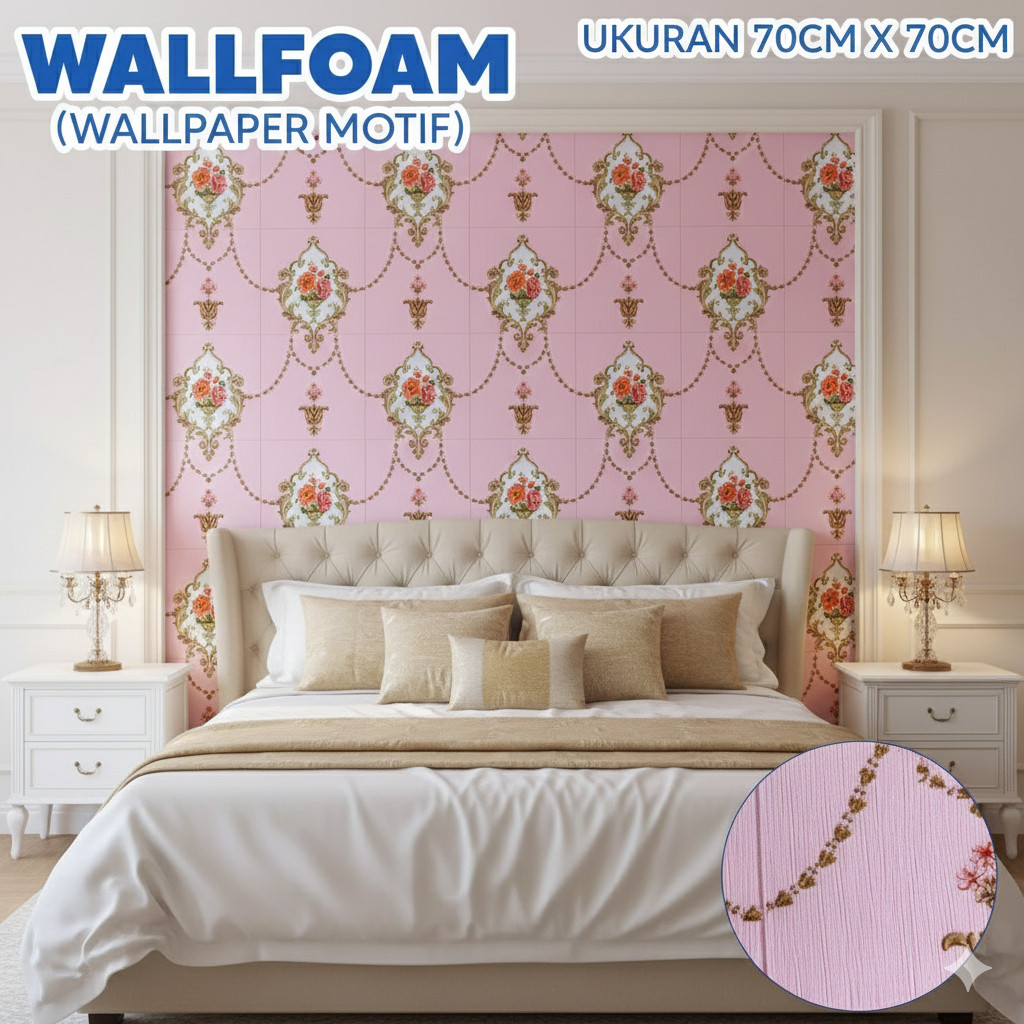 Wallpaper 3d Foam Wallpaper Dinding Ruang Tamu Wallpaper Dinding polos Markas Wallpaper
