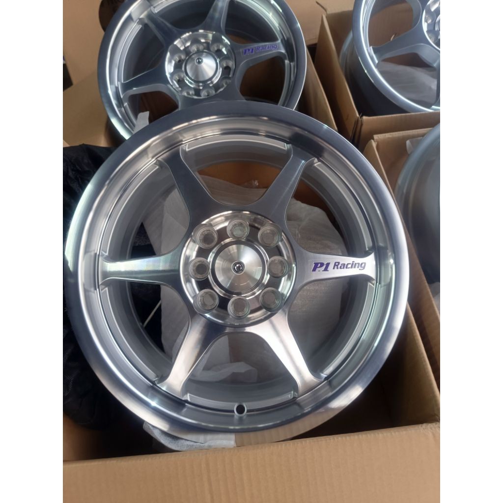 4 Velg baru R15 P1 Lebar 6,5 ET 42 baru full polish  import ( isi 4 velg ) calya sigra agya alya vio