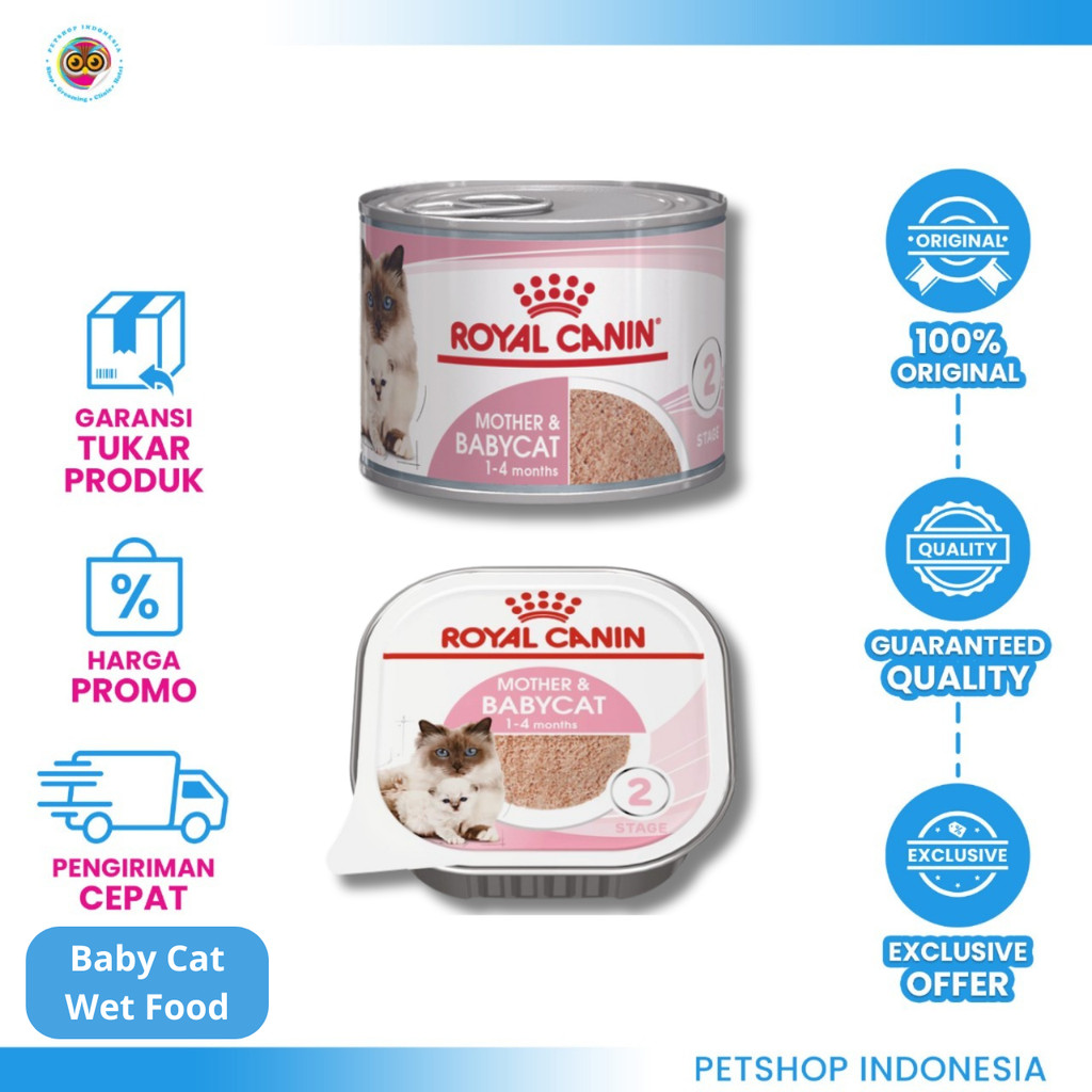 Royal Canin Mother & Babycat Instinctive Loaf – Wet Food Induk Hamil, Menyusui dan Anak Kucing 1–4 B