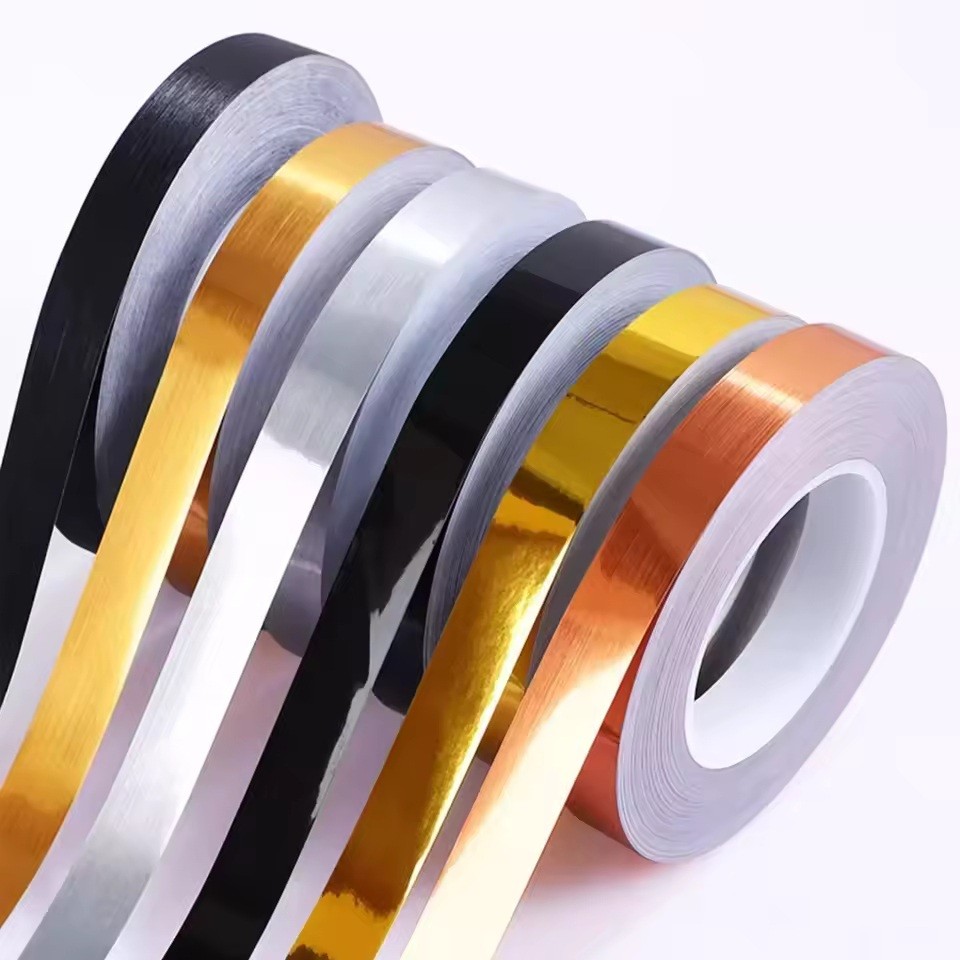 Gulungan Sticker Pembatas Celah Dekorasi Strip Sticker Nat Keramik Dinding Lis Plafon 50M Pvc