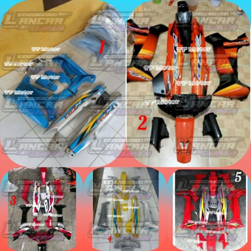 FULL SET BODI BODY HALUS FIZR F1ZR WARNA HITAM MERAH BIRU KUNING PUTIH SILVER ORANGE