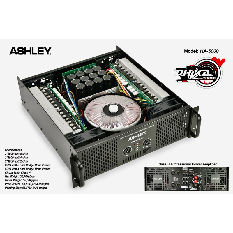 POWER ASHLEY HA 5000 CLASS H 2CH / Power Ashley Ha 5000 clas H / Power Ashley Ha 5000 class H origin