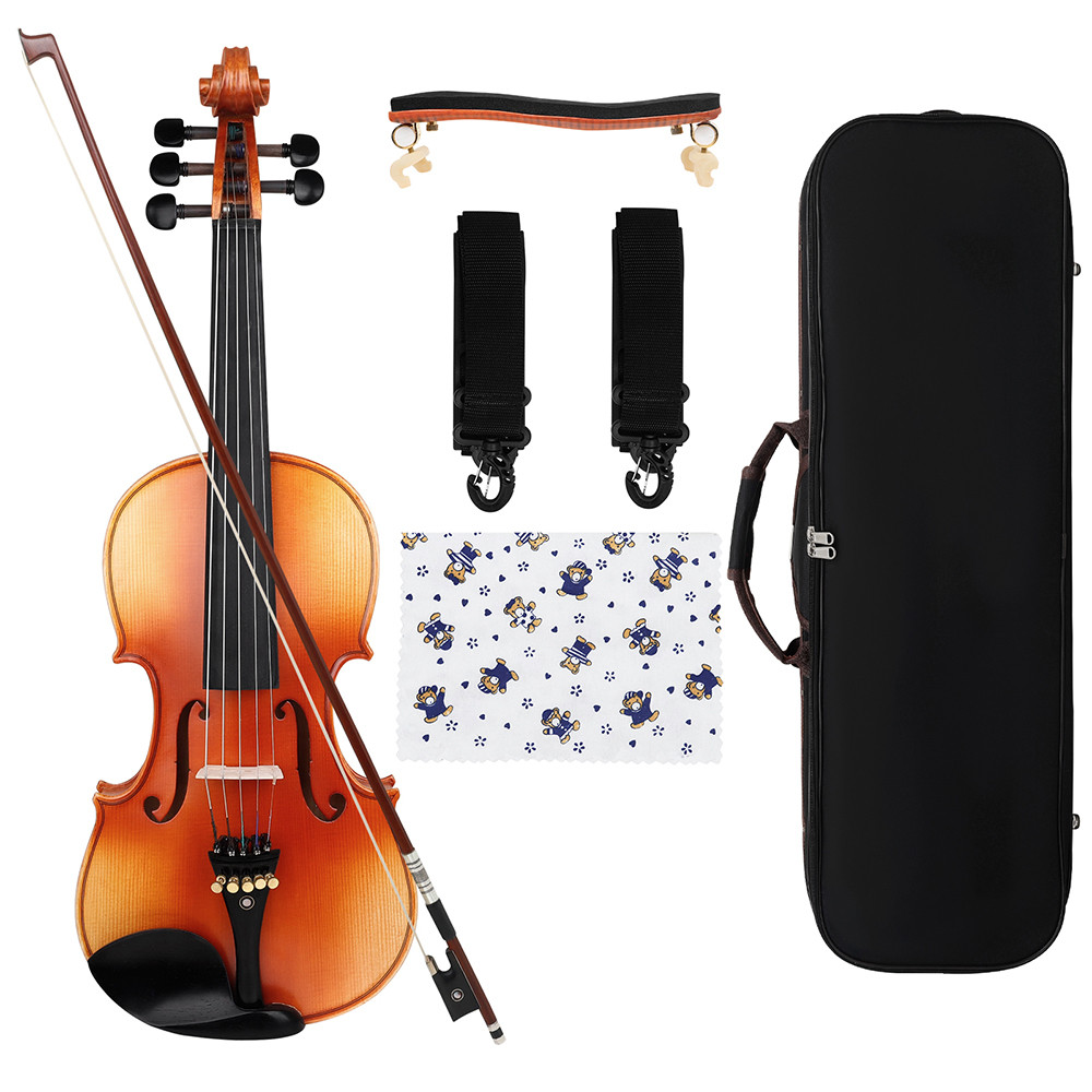 Astonvilla 44 Violin Set AV95 Violin With Storage Case Professional String trument Spruce Panel Viol