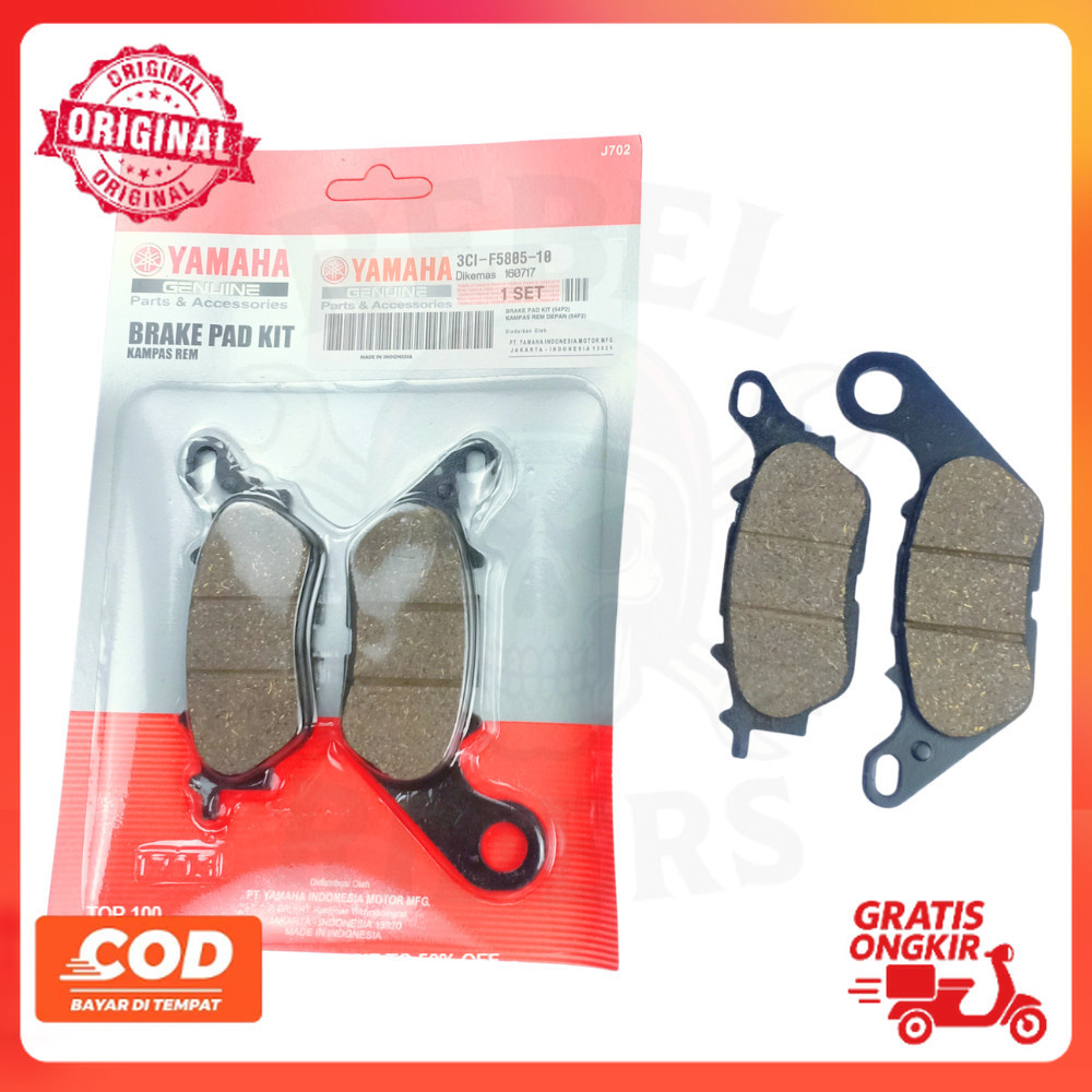 kampas rem belakang nmax - kampas rem depan mio j 3CI ori rider motor part