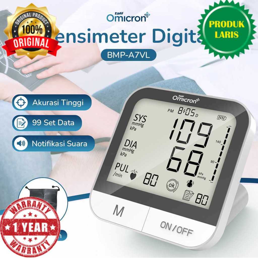 TaffOmicron Tensimeter Digital Pengukur Tekanan Darah English Voice - BMP-A7VL