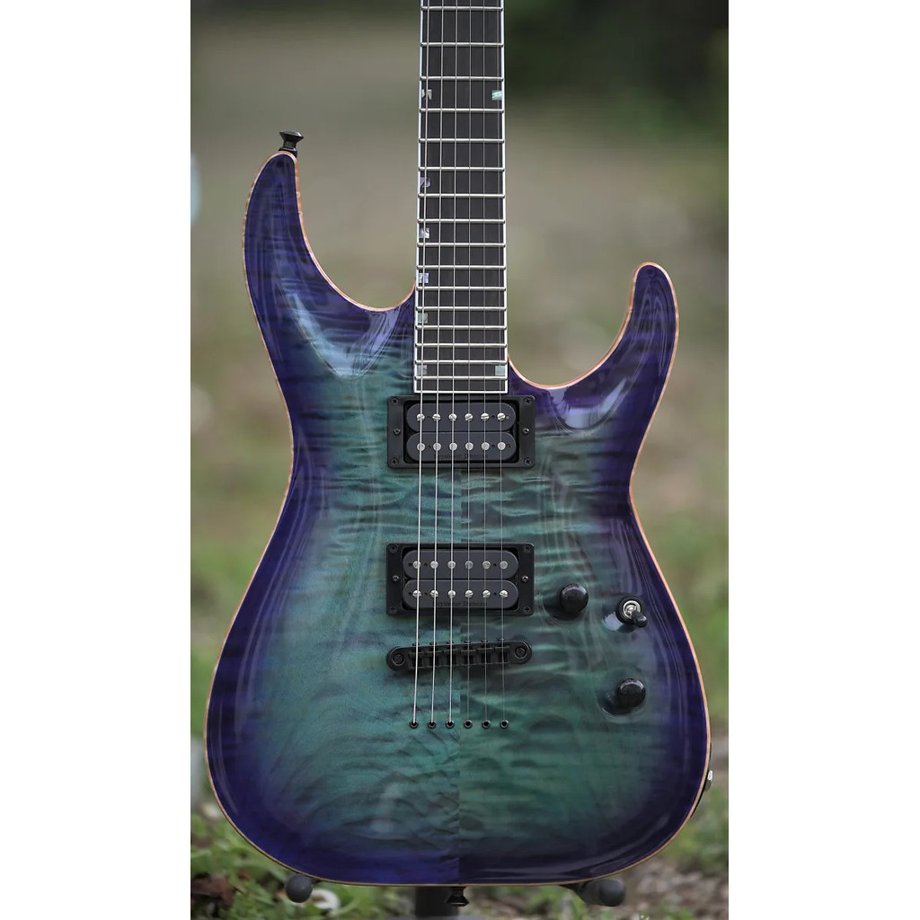 Mahoney Maple Body 05mm Flame Maple Fixed Bridge Locking Turner Ebony Fingeboard Jumbo Stainless ste