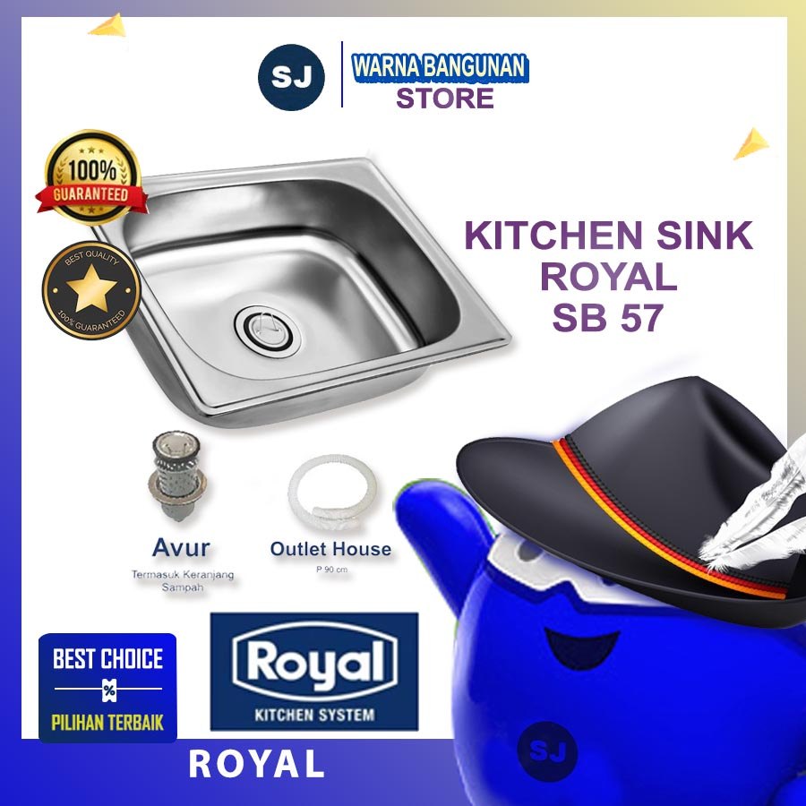 ROYAL Kitchen Sink SB-57 Bak Cuci Piring Komplit Set
