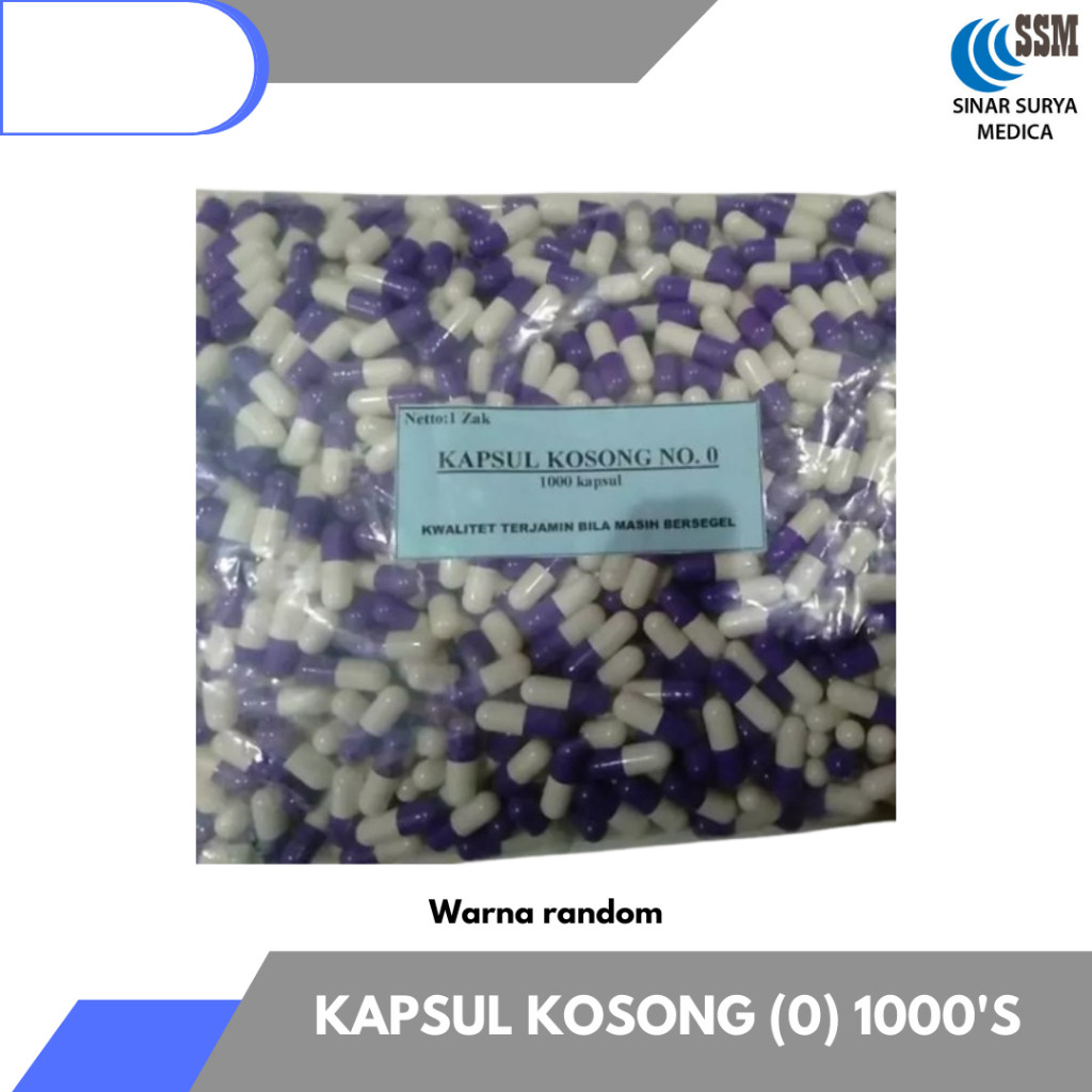 Kapsul kosong / cangkang obat kosong / cangkang obat KAPSUL KOSONG (0) 1000'S