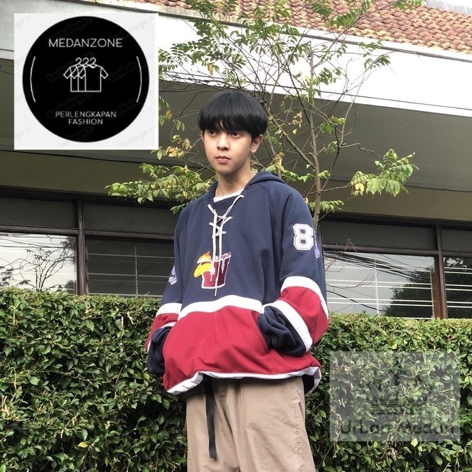 CLUB OF 1986 VINTAGE OVERSIZE HOODIE RYUUSEI WATSUKI JAPAN RETRO 80an 90an JACKET / JAKET BASEBALL B