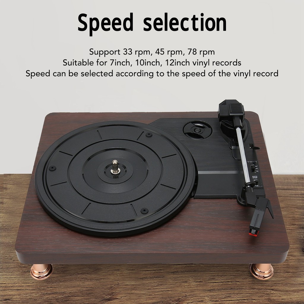 Record Player  Record Player 3 Speeds Vintage Turntable Record Player for Entertainment Decor Turnta