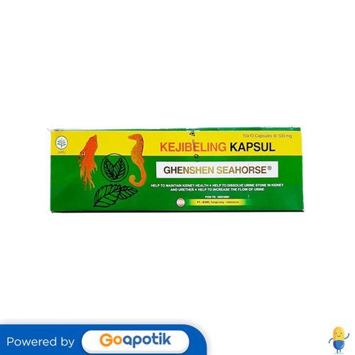 Ghenshen Seahorse Kejibeling Capsule Box 100 Kapsul