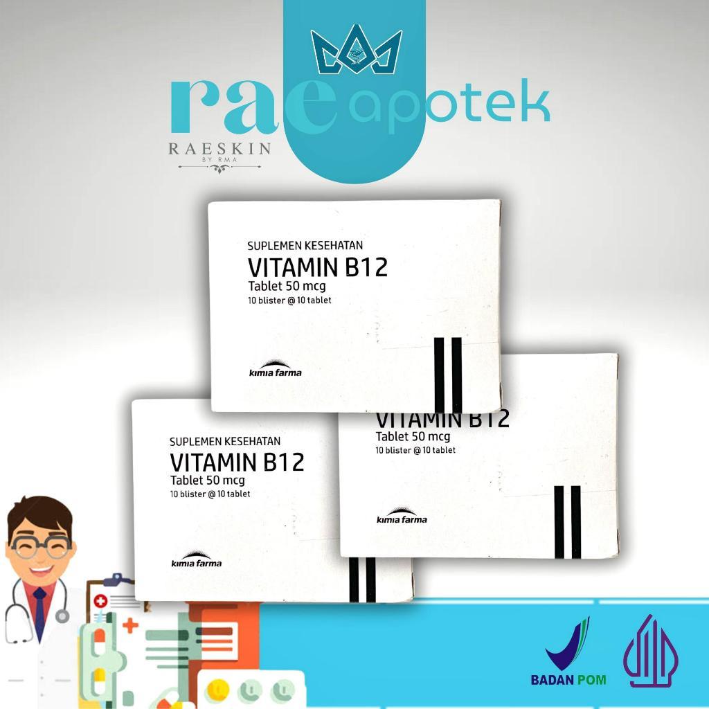 VITAMIN B12 KIMIA FARMA 50 MCG BOX 100 TABLET