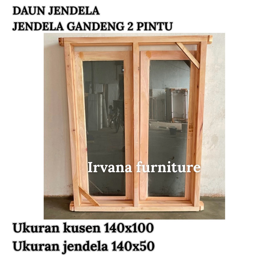 Kusen Jendela & Daun Jendela Gandeng 2 Pintu | Jendela Gandeng | 140x100