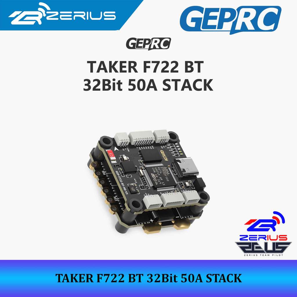 GEPRC TAKER F722 BT 32Bit 50A 30x30 FC ESC Stack 3-6S Bluetooth FC BL32 96K 4in1 ESC