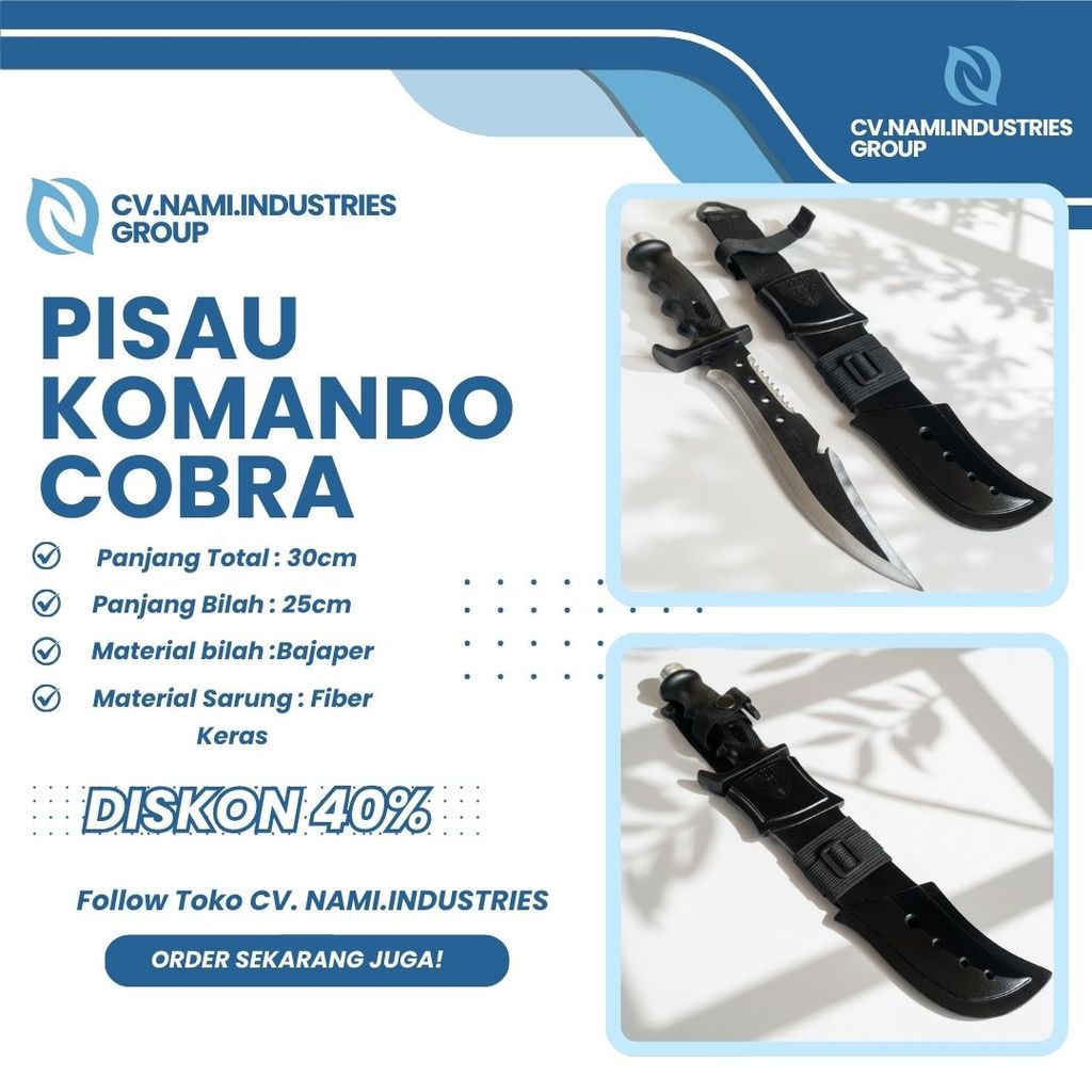 Pisau Komando Original Jumbo Pisau Rambo Survival Tni