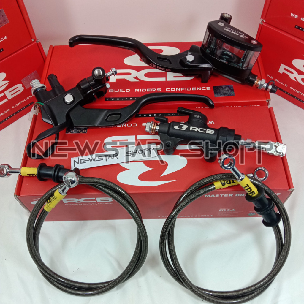 Paket Master Rem RCB E2 14mm Set Kopling + Master Rem Belakang RCB S1 GRT + Selang Rem RCB Teflon 90