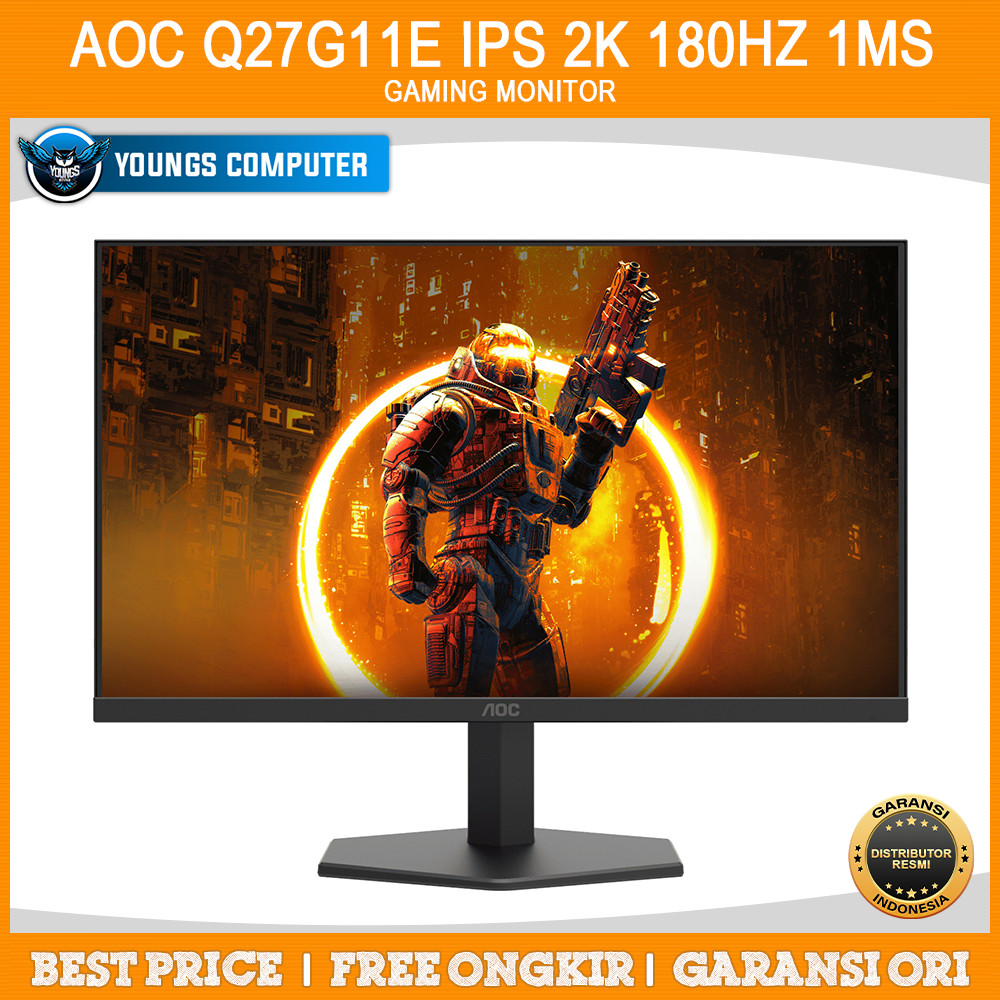 LED AOC Q27G11E 27" IPS 2K 180Hz 1ms Gaming Monitor