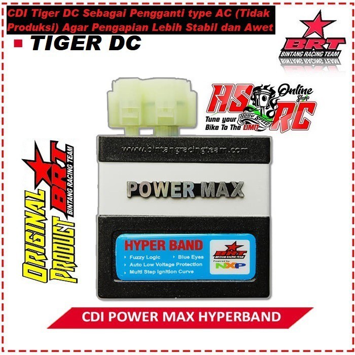 CDI Racing BRT POWER MAX HYPERBAND Honda TIGER DC AC Harian Balap Bore Up Tune Up Drag ENDURO Tiger 