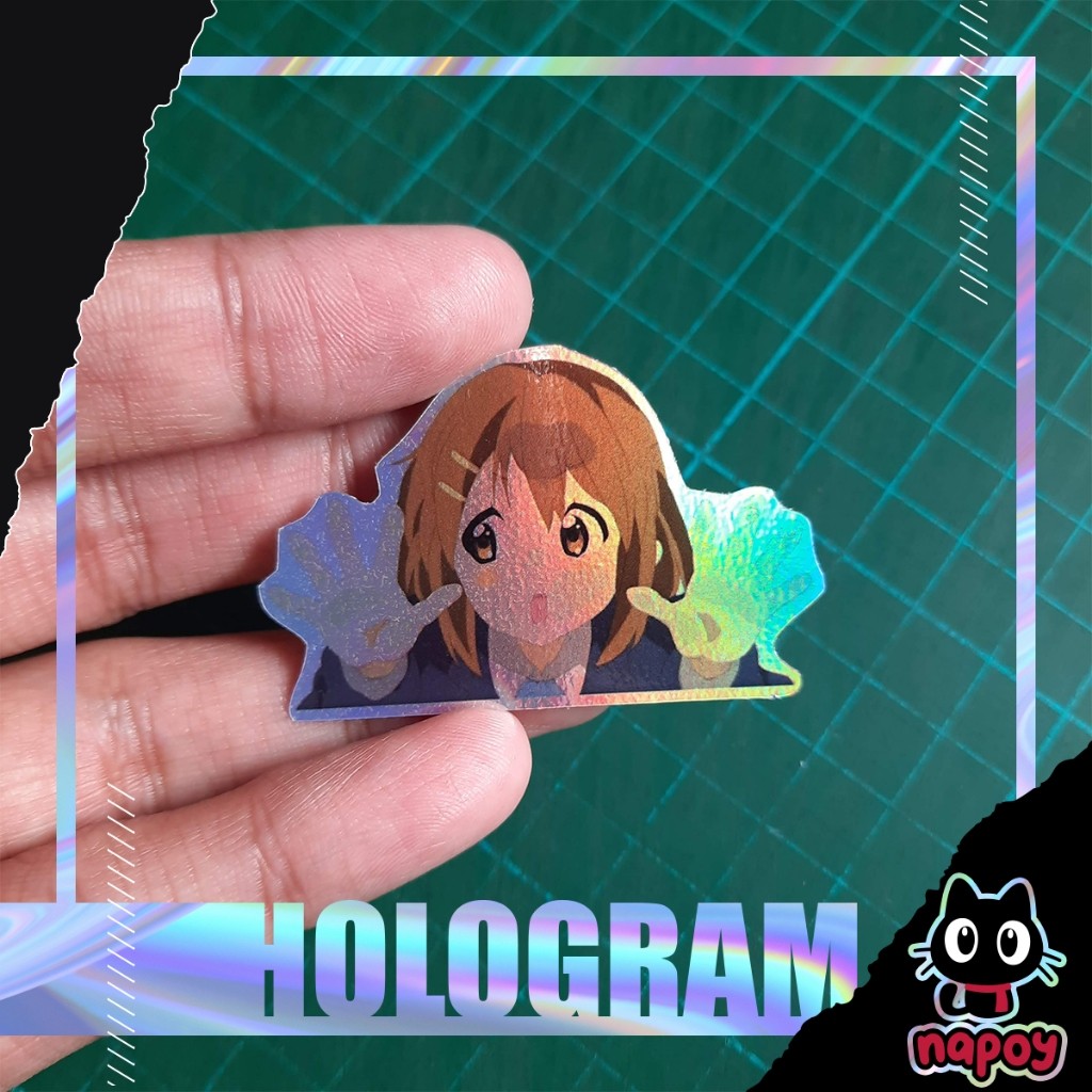Stiker Hologram Anime K-ON Yui Hirasawa nemplok