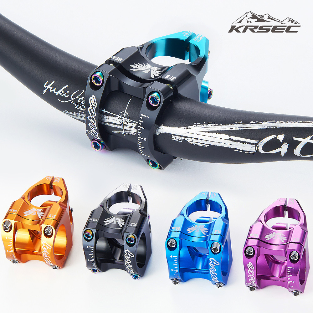 KRSEC SR35 Mountain Bike Power Stem 35mm Length 0 Degrees Road Bike Stem 31.8mm for 31.8mm Bicycle H