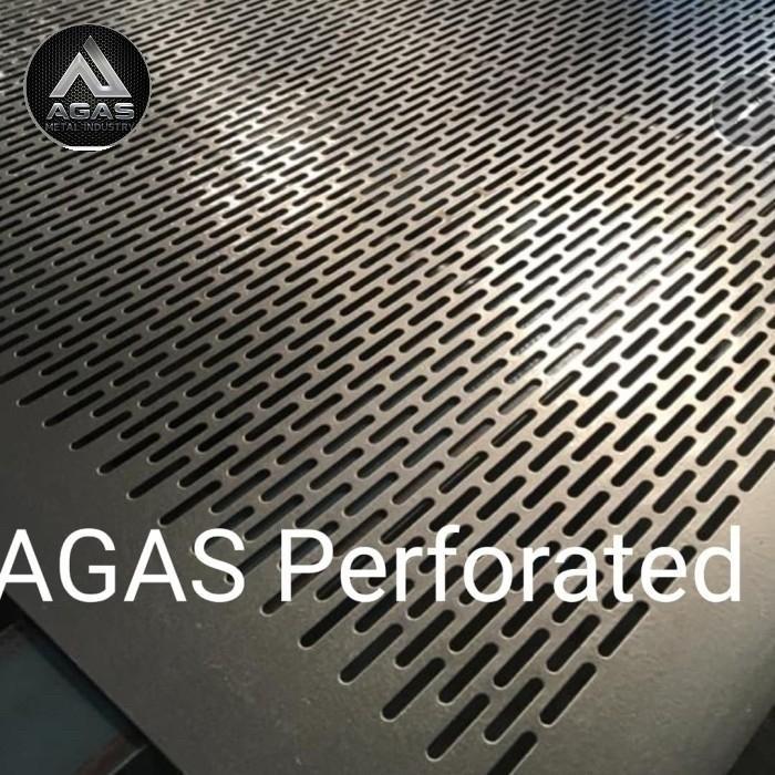 Plat Lubang Besi Perforated Kapsul 5x30mm UK 120x240cm