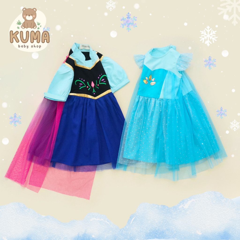 FROZEN ELSA ANNA DRESS / DRESS FROZEN ELSA ANNA / DRESS ANAK / KIDS DRESS FROZEN / ELSA DRESS / ANNA