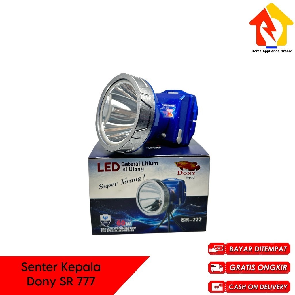 TERMURAH Senter Kepala Dony SR 777 Super Terang / Dony Senter Kepala SR777 (60 Watt)