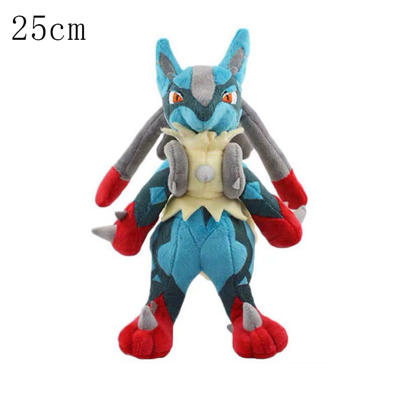 Pokemon Standing Lucario Shiny Plush Doll Cute Mega Riolu peluches Animal Lucario Stuffed Peluche To