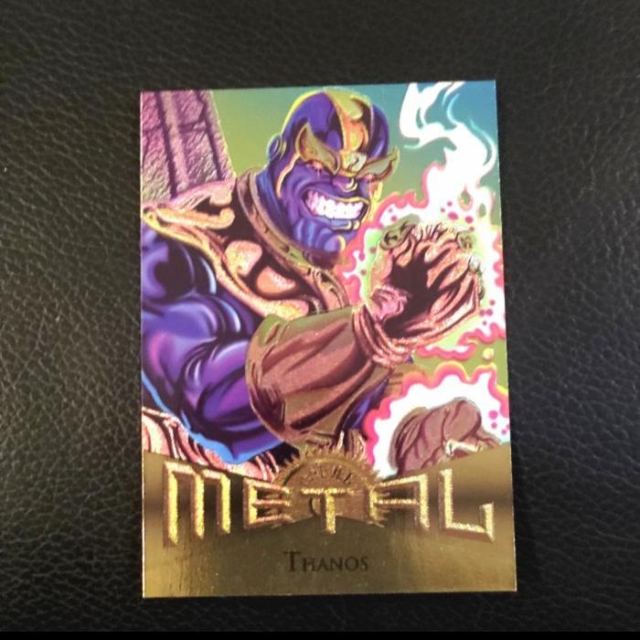 Kartu Marvel Metal 1995 Thanos | Hologram Refractor SUPER RARE TaO 
