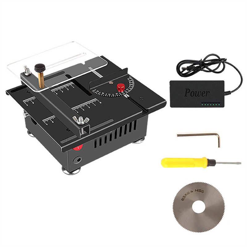 ABUP-Mini Table Saw, Mini Table Saw For Wood Cutting Crafts ,Mini Multi-Functional Table Saw,US Plug
