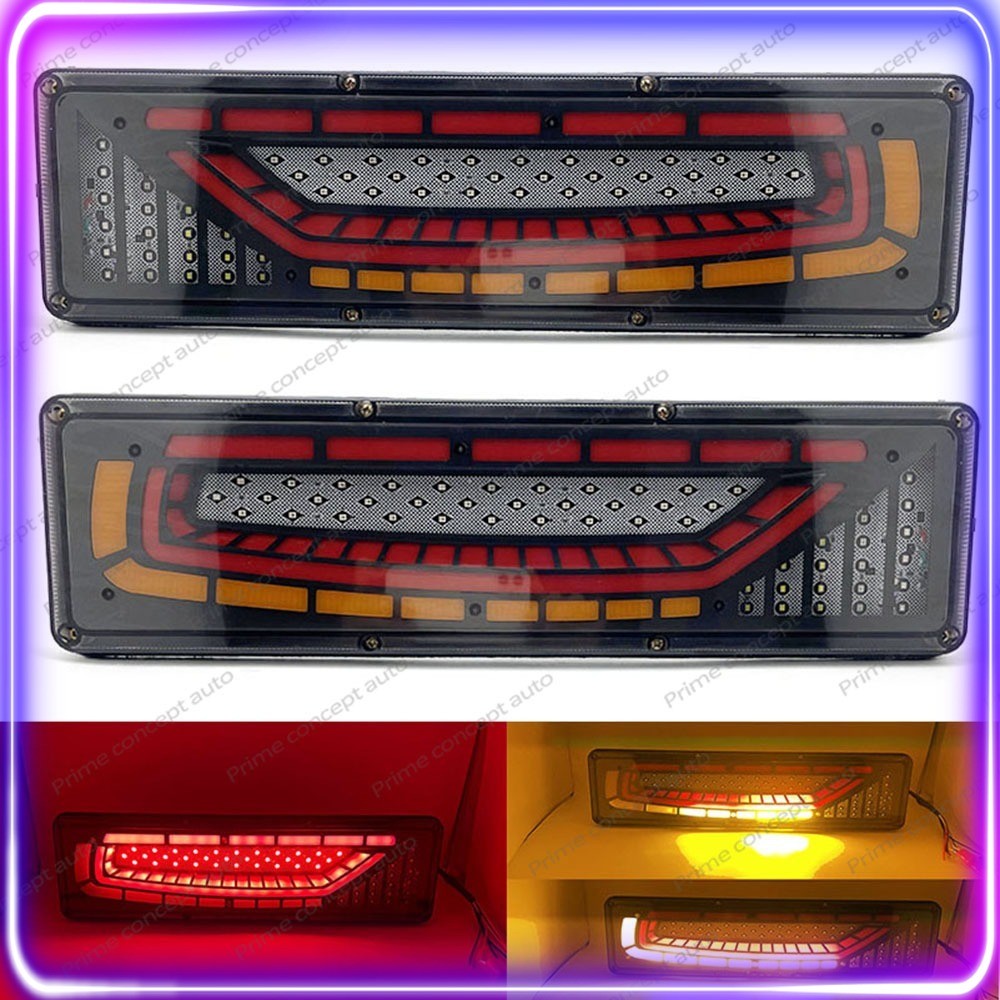 Running Stop Lamp Truk Variasi Starry 12 - 24 Volt | Sepasang Lampu Belakang Rem Sein Modifikasi