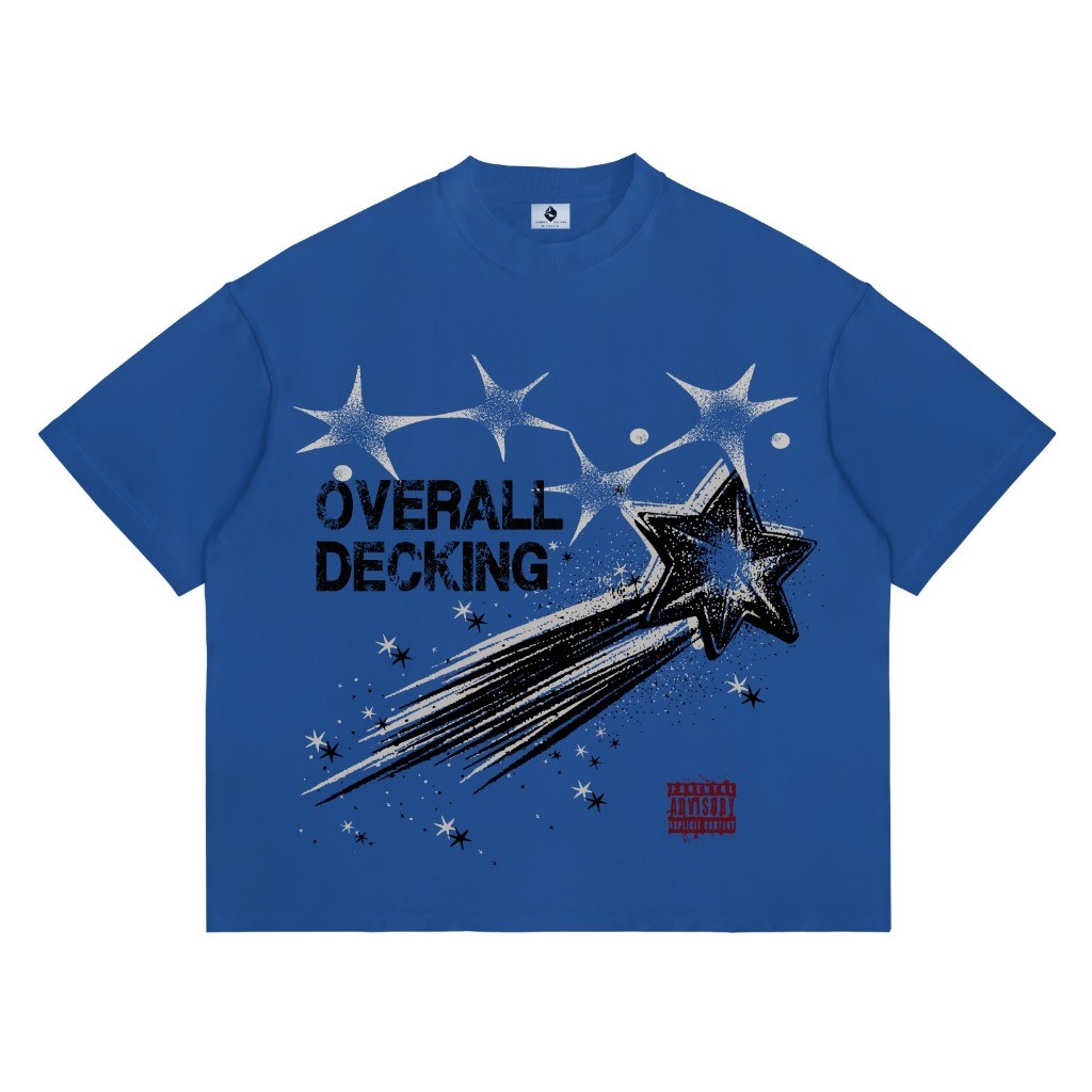OverallDecking Boxy Cut T-Shirt cotton 20s Kaos Pria Star Denim