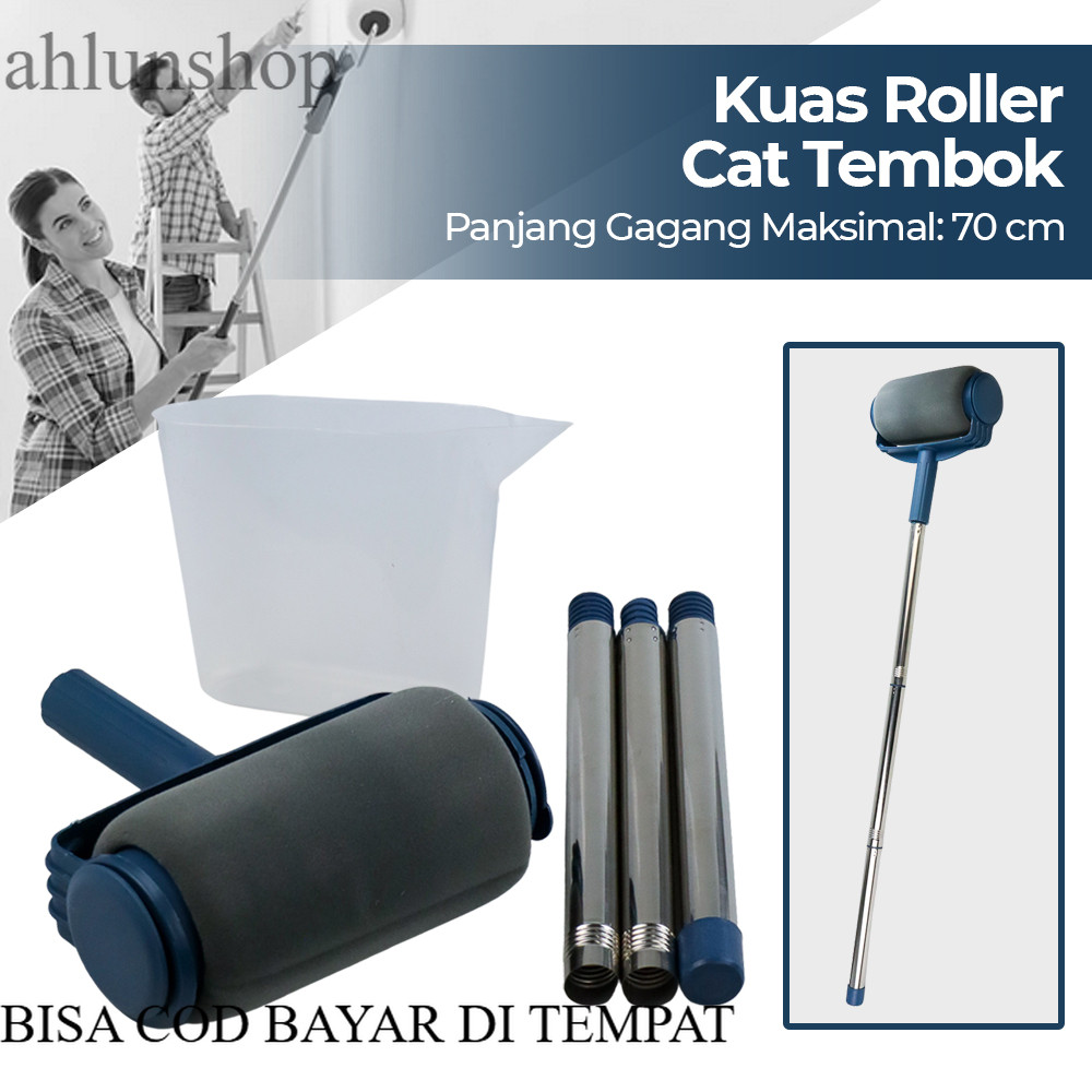 Alloet Kuas Roll Cat Tembok Paint Roller Brush 8.5cm - rolan alat cat tembok