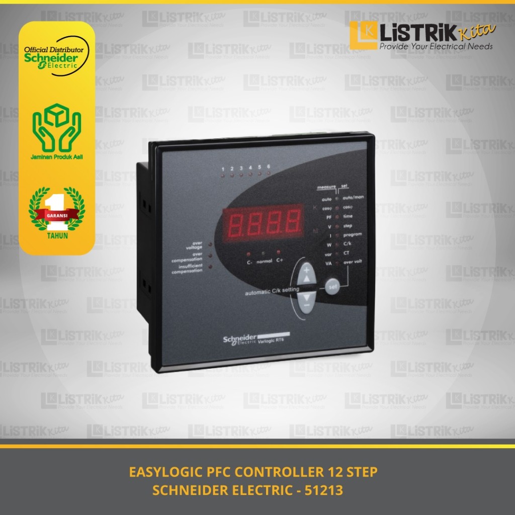 REGULATOR CAPACITOR VARLOGIC RT12 SCHNEIDER ELECTRIC EASYLOGIC PFC CONTROLLER 12 STEP - 51213