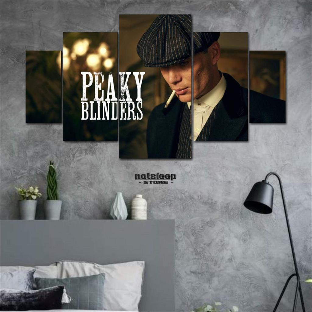 Poster Kayu  Dekorasi Kamar  1 Set 5 pcs Multipanel  SERIAL PEAKY BLINDERS  Hiasan Dinding Kamar  Wa