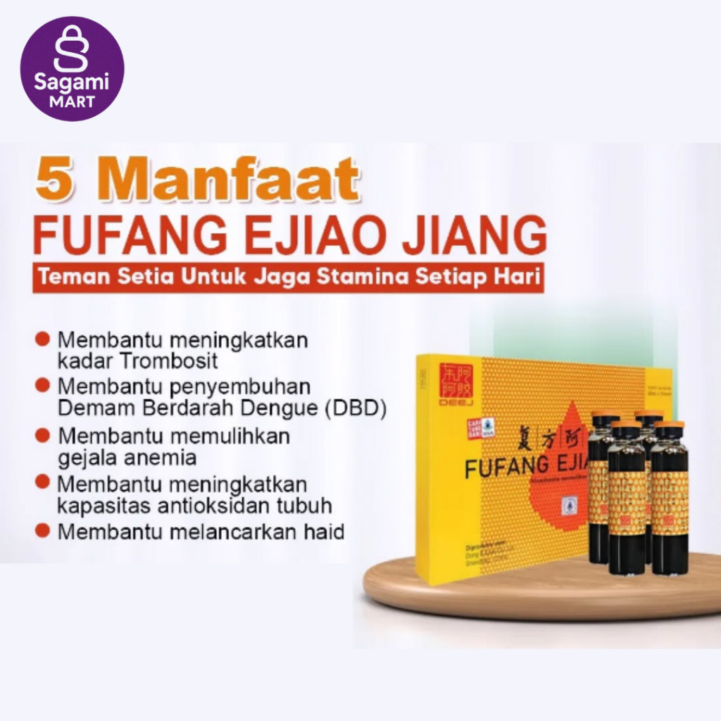 Fufang Ejiao Jiang Asli SSA 1 Box isi 12 Obat Menaikkan Trombosit Obat Demam Berdarah DBD Halal BPOM
