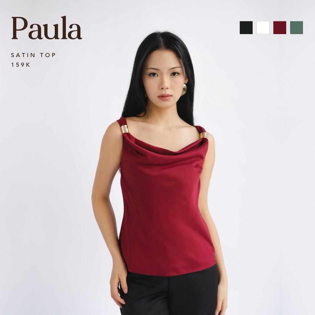 Paula Satin Top -- Ocha Wear | Satin Top Blouse | Trendy Top | Soft Satin