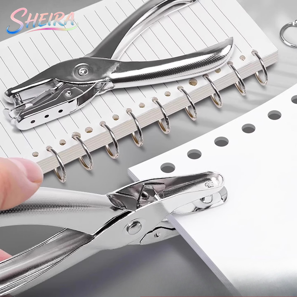 Pembolong Kertas Satu Lubang One Hole Punch Alat Kantor Sekolah Portable Praktis Untuk Map Binder Do
