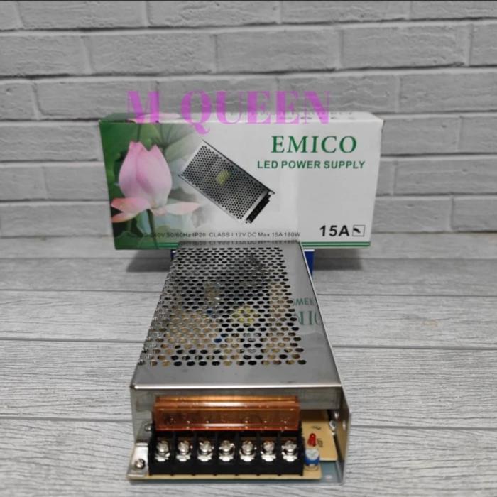 TRAFO 15A TRAVO 15 AMPERE /ADAPTOR 15A /POWER SUPPLY 15A 12V LED STRIP - EMICO TRAFO 15A