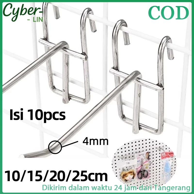 10PCS Single Ram Putih Kawat Ram Aksesoris Cantolan Ram Besi Cantolan Ram Gantungan Aksesoris