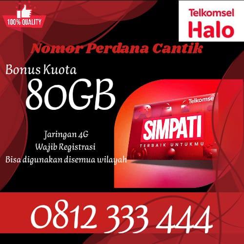 promo kartu perdana Telkomsel seri 0812 nomor cantik Telkomsel 10 digit kuota 80gb masa aktif 1tahun