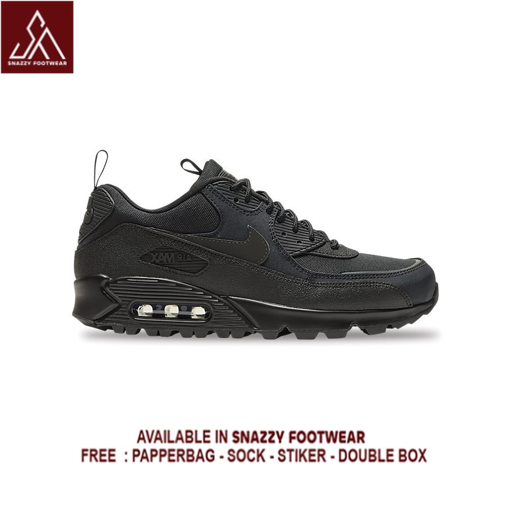 Sepatu Nike Air Max 90 Triple Black 100% Original BNIB Sneakers Unisex