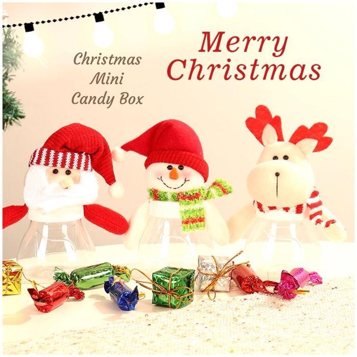 ￼Christmas MINI Candy Box Kotak Permen Nuansa Natal Ukuran Mini Toples Natal Mini Snack Box Gift Box