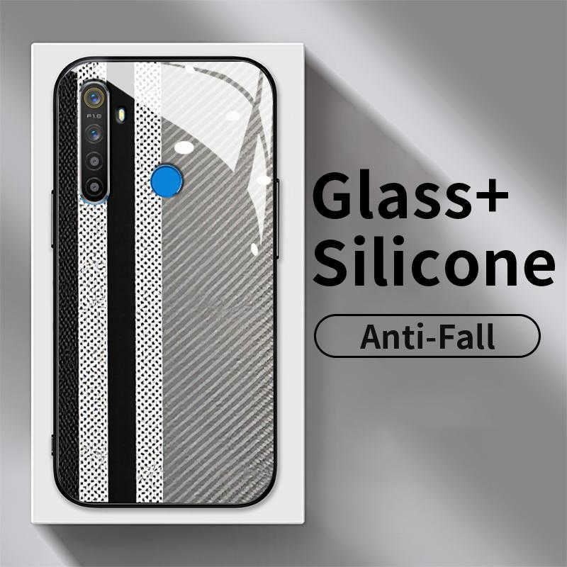 Case Hp For Realme 5 5i 5s 3 3i Pro 6i 7 7i 8 5G 8s 8i 12 Lite 2 Q Q3 Q3i U1 V13 Glass Hard Cover Si